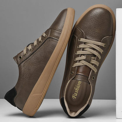 Men's Casual Trainers – Genuine Leather Comfort for Outdoor Activities 1