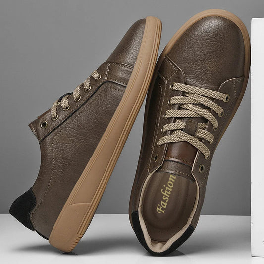 Men's Casual Trainers – Genuine Leather Comfort for Outdoor Activities 1