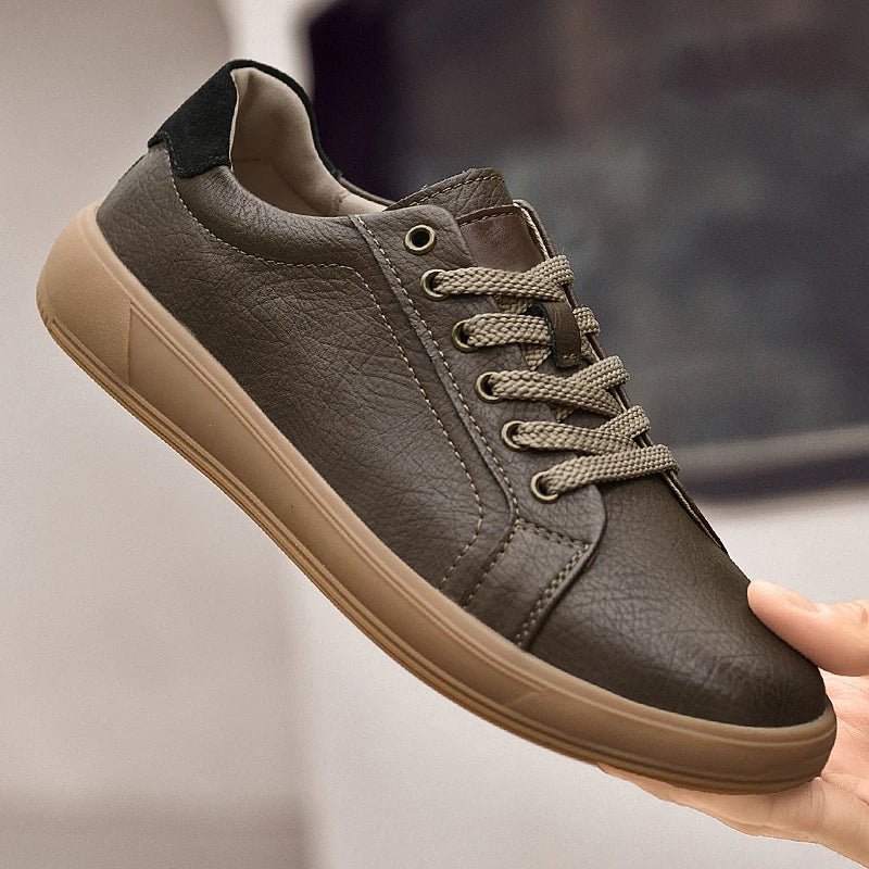 Men's Casual Trainers – Genuine Leather Comfort for Outdoor Activities 3