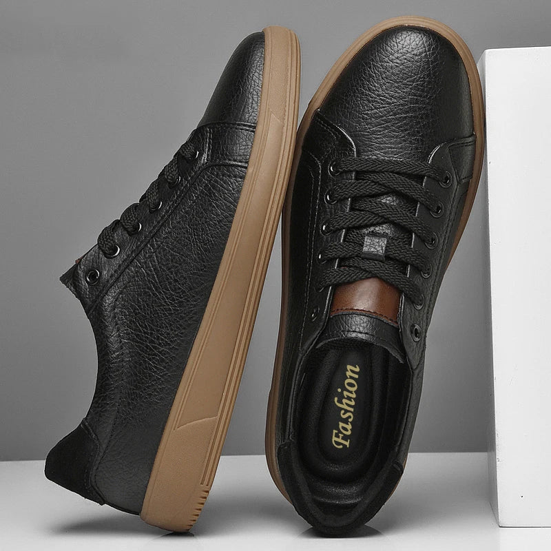 Men's Casual Trainers – Genuine Leather Comfort for Outdoor Activities 5