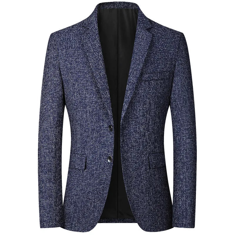 Men's Classic Grey Blazer Jacket – Effortless Style for Business Casual Wear 0