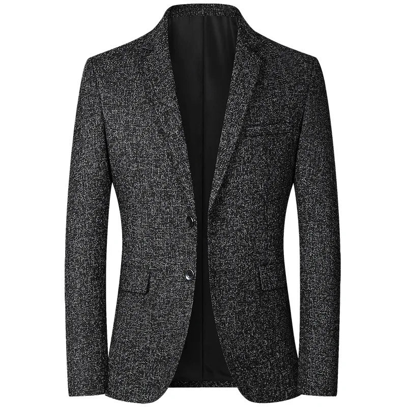 Men's Classic Grey Blazer Jacket – Effortless Style for Business Casual Wear 1