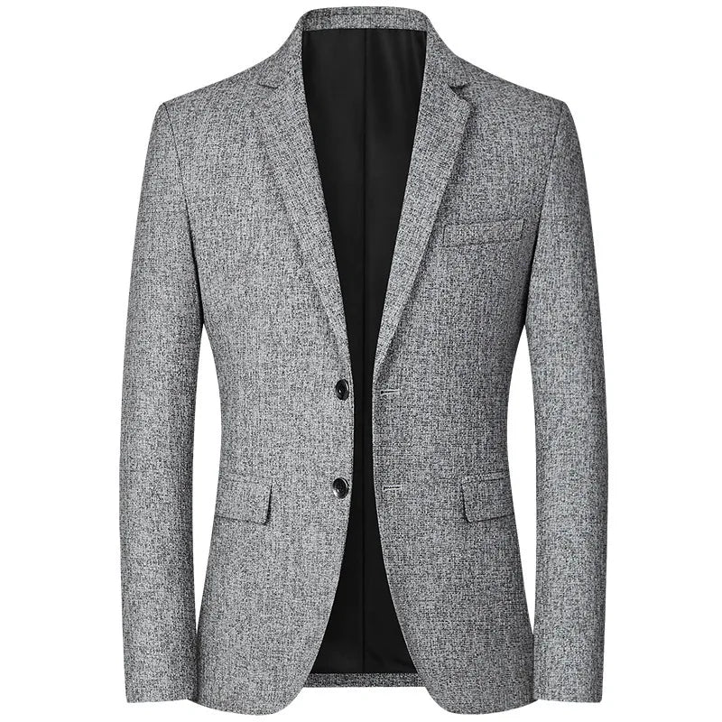 Men's Classic Grey Blazer Jacket – Effortless Style for Business Casual Wear 2
