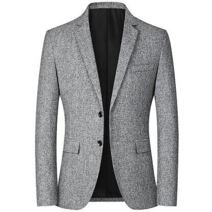 Men's Classic Grey Blazer Jacket – Effortless Style for Business Casual Wear 2