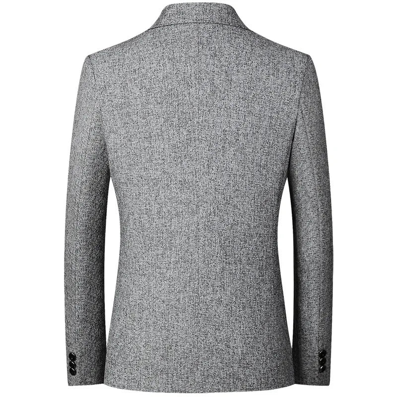 Men's Classic Grey Blazer Jacket – Effortless Style for Business Casual Wear 3