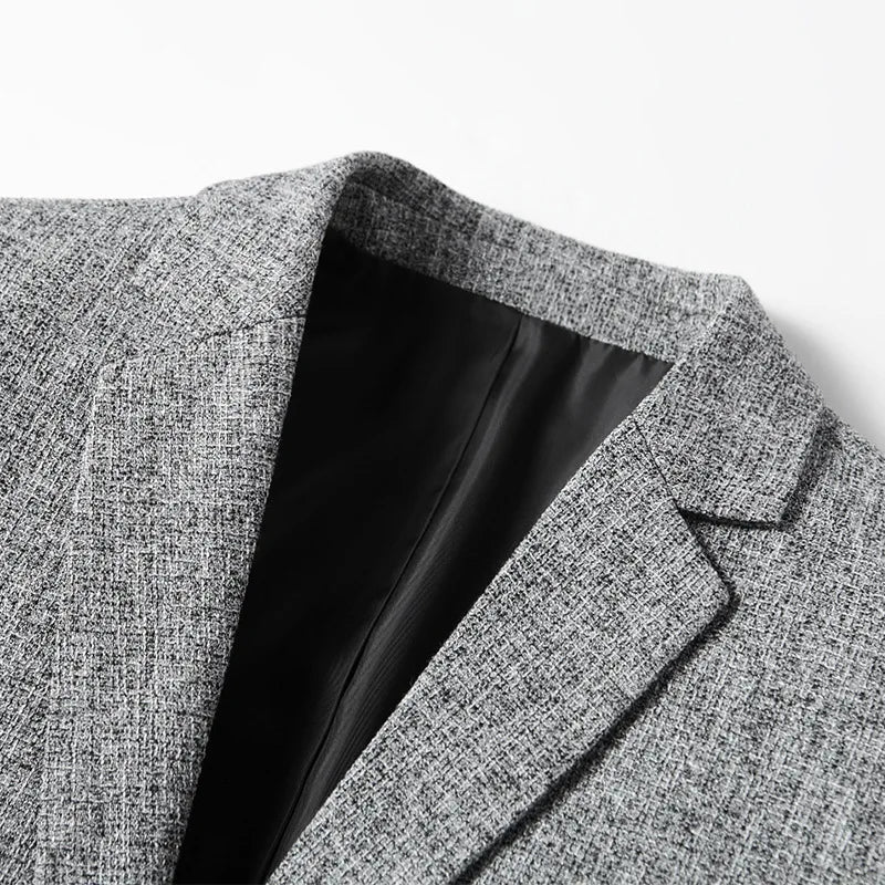 Men's Classic Grey Blazer Jacket – Effortless Style for Business Casual Wear 4