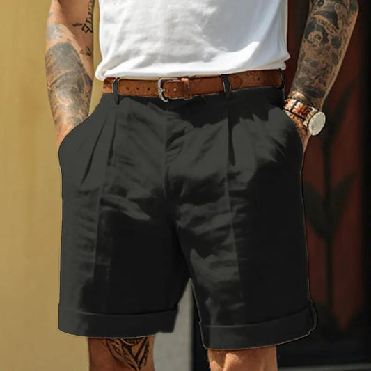Men's Cotton-Linen Shorts – Breathable Casual Summer Style 0