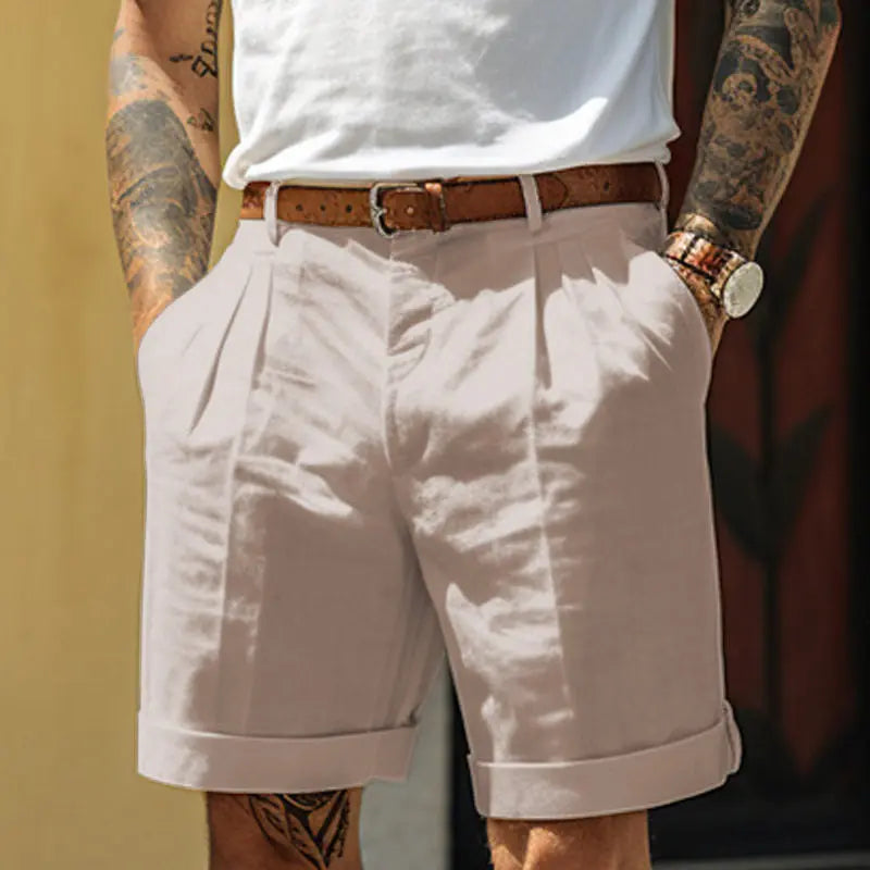 Men's Cotton-Linen Shorts – Breathable Casual Summer Style 1
