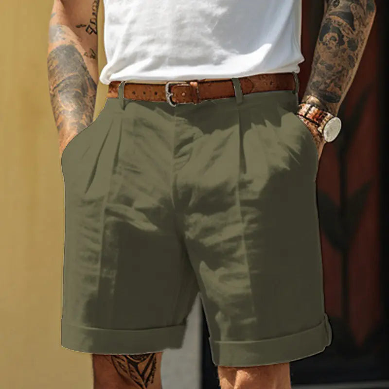 Men's Cotton-Linen Shorts – Breathable Casual Summer Style 4