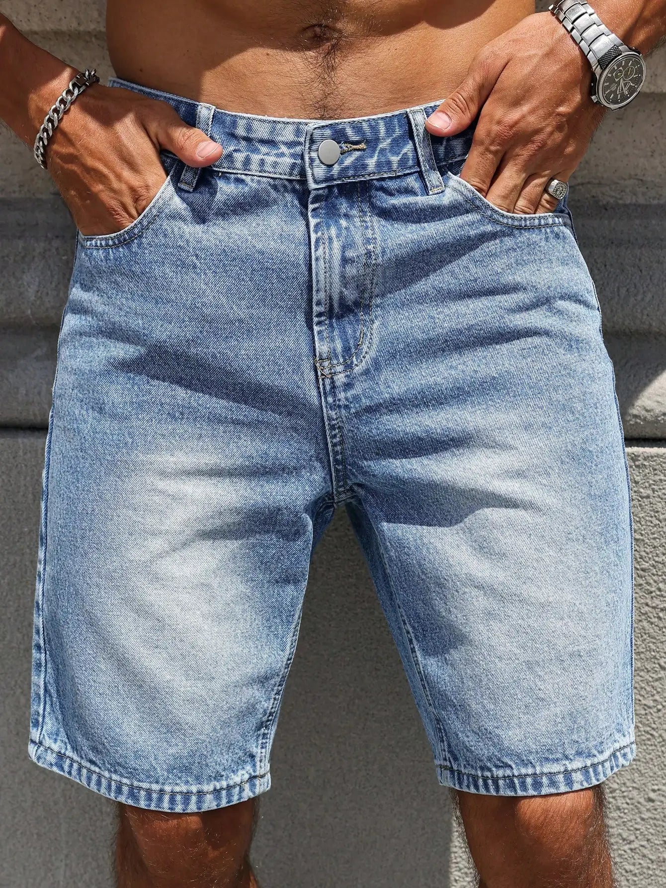 Men's Denim Shorts – Relaxed Fit with Vintage Appeal 0