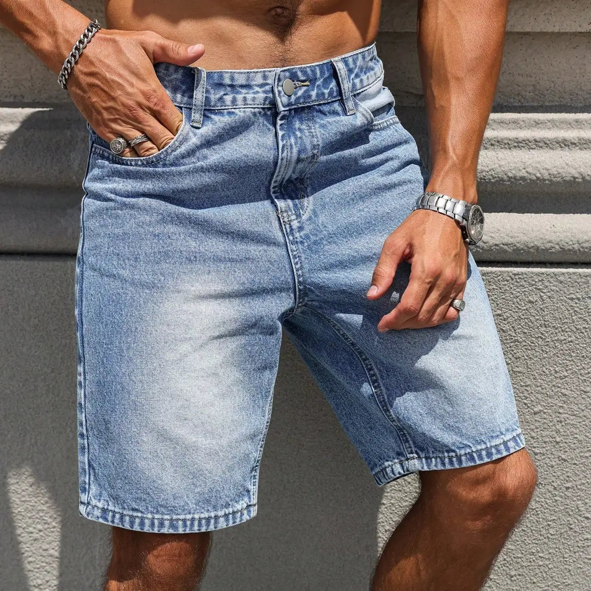 Men's Denim Shorts – Relaxed Fit with Vintage Appeal 3