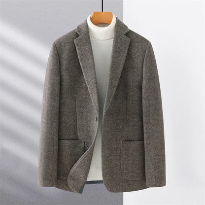 Men's Luxe Blazer Jacket – Elegant Single Breasted Wool Design for Business and Formal Occasions 0