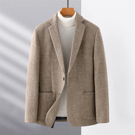 Men's Luxe Blazer Jacket – Elegant Single Breasted Wool Design for Business and Formal Occasions 1