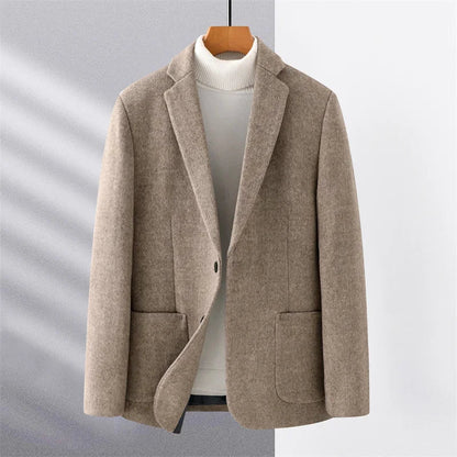 Men's Luxe Blazer Jacket – Elegant Single Breasted Wool Design for Business and Formal Occasions 1