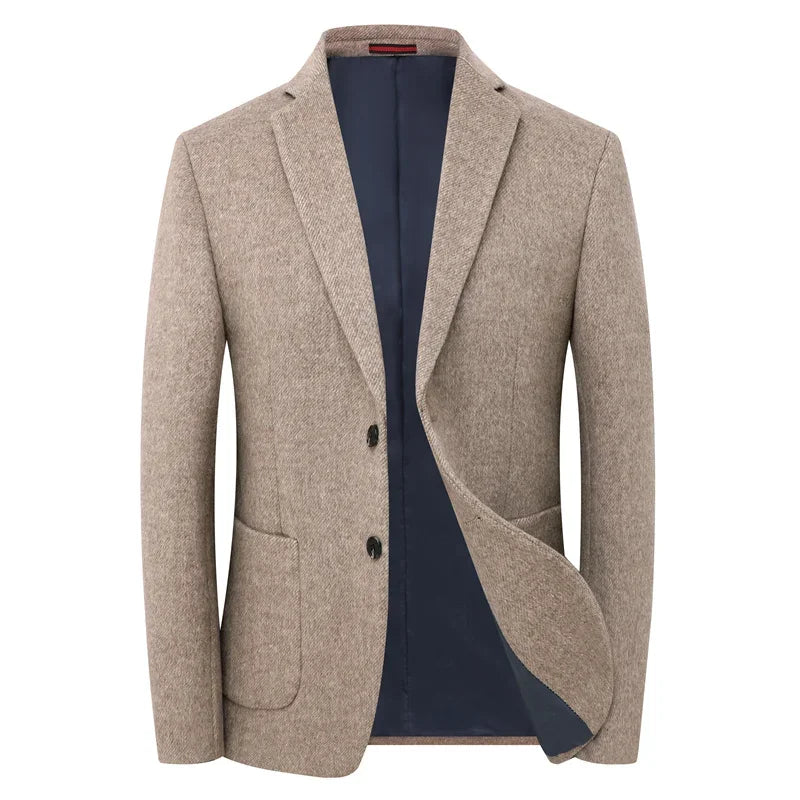 Men's Luxe Blazer Jacket – Elegant Single Breasted Wool Design for Business and Formal Occasions 2