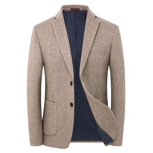Men's Luxe Blazer Jacket – Elegant Single Breasted Wool Design for Business and Formal Occasions 2