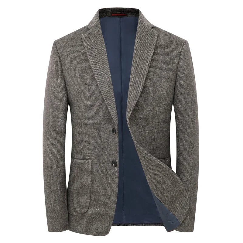 Men's Luxe Blazer Jacket – Elegant Single Breasted Wool Design for Business and Formal Occasions 3