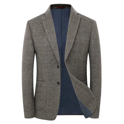 Men's Luxe Blazer Jacket – Elegant Single Breasted Wool Design for Business and Formal Occasions 3