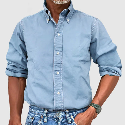 Men's Shirt - Button-Down Collar with Long Sleeves 1