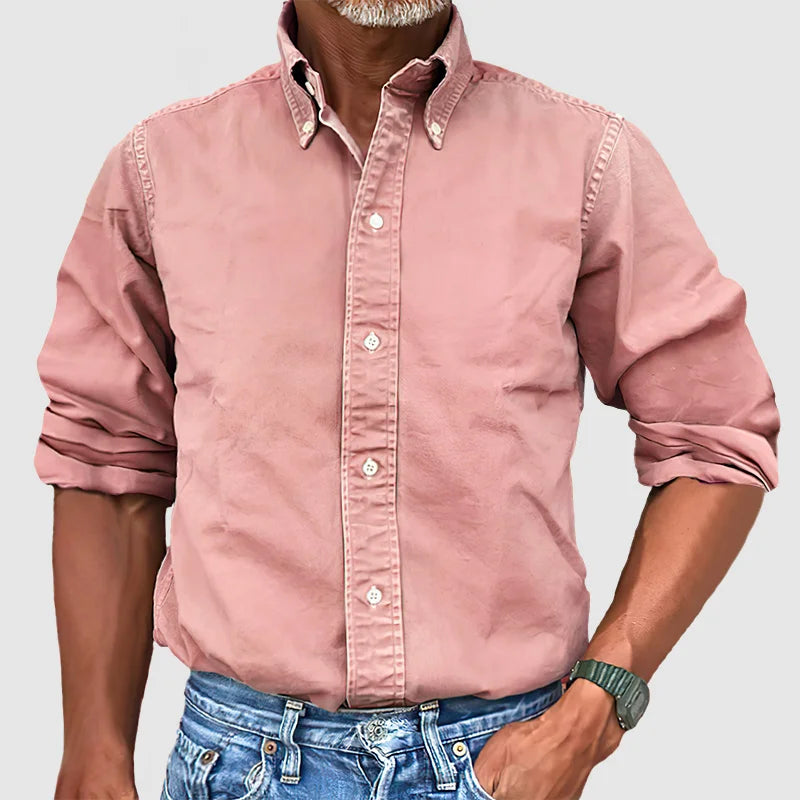 Men's Shirt - Button-Down Collar with Long Sleeves 2