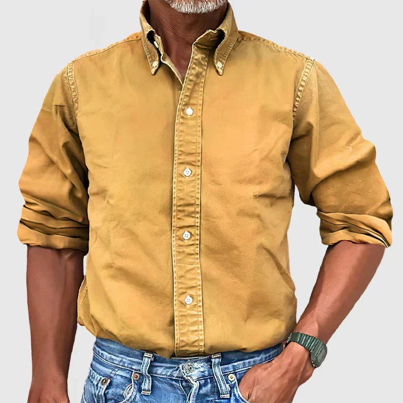 Men's Shirt - Button-Down Collar with Long Sleeves 4
