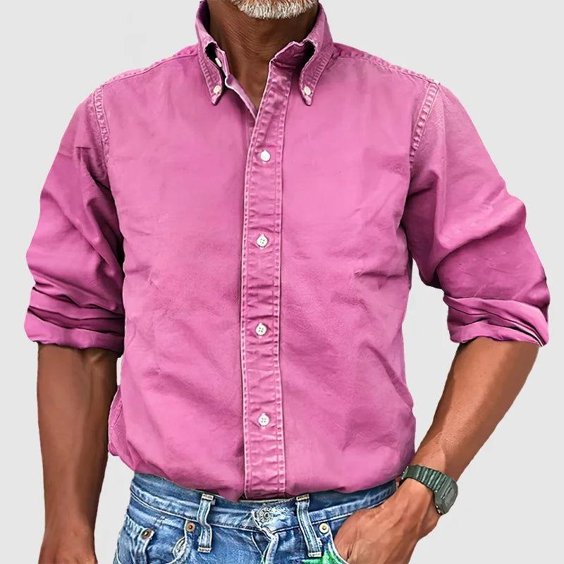 Men's Shirt - Button-Down Collar with Long Sleeves 5
