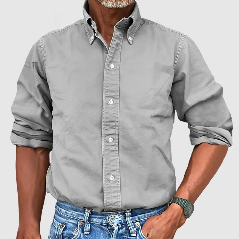 Men's Shirt - Button-Down Collar with Long Sleeves 6