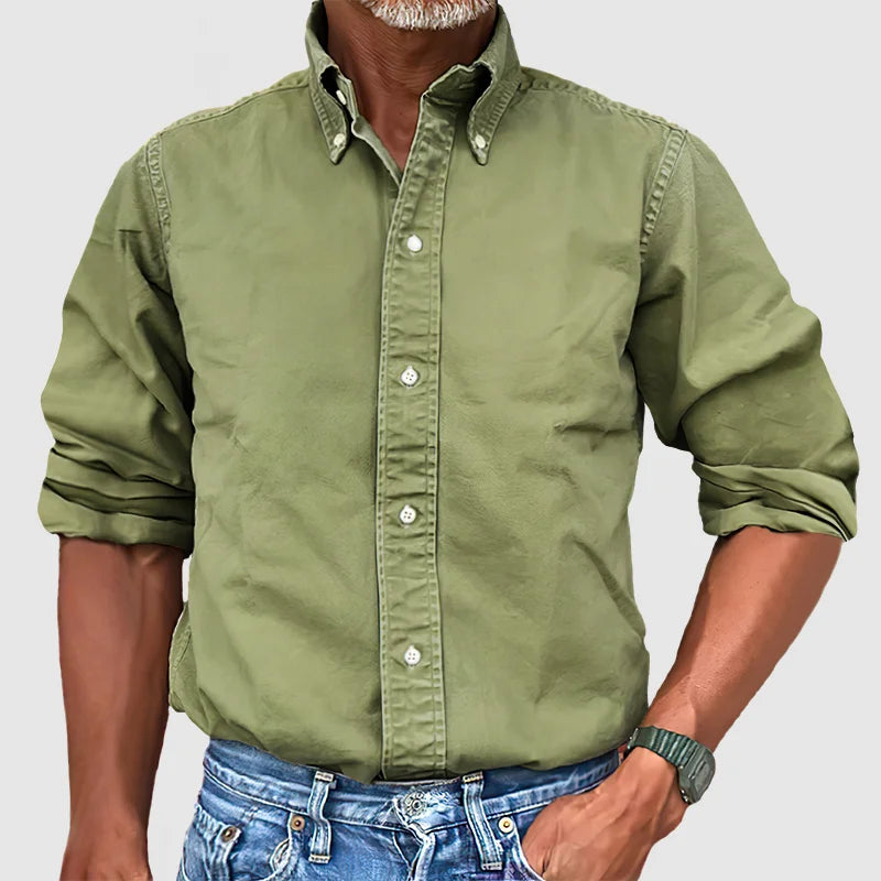 Men's Shirt - Button-Down Collar with Long Sleeves 7