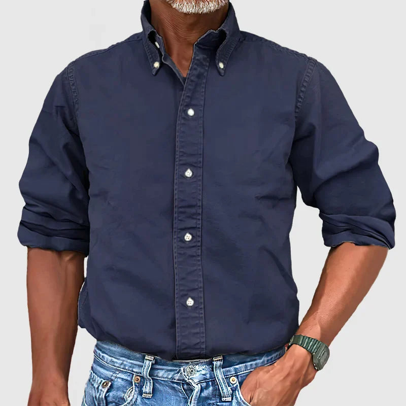 Men's Shirt - Button-Down Collar with Long Sleeves 8