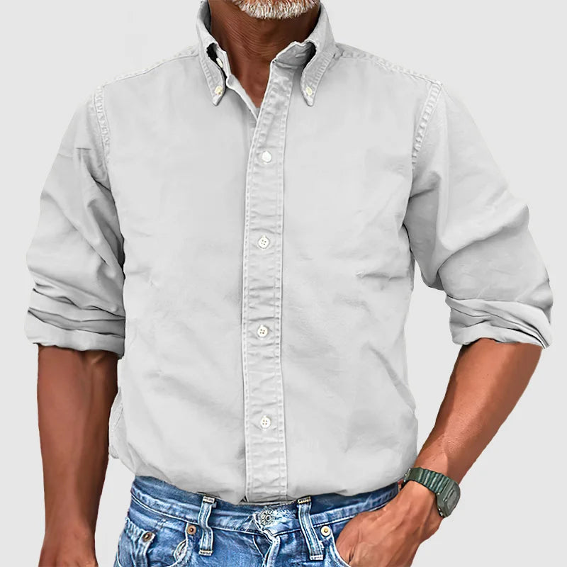 Men's Shirt - Button-Down Collar with Long Sleeves 9