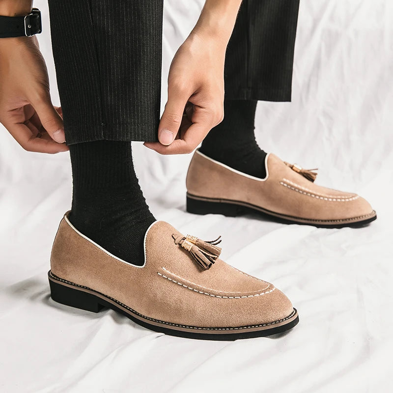 Men's Suede Loafers – Pointed Toe Design for Casual Sophistication 2