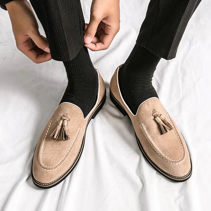 Men's Suede Loafers – Pointed Toe Design for Casual Sophistication 3