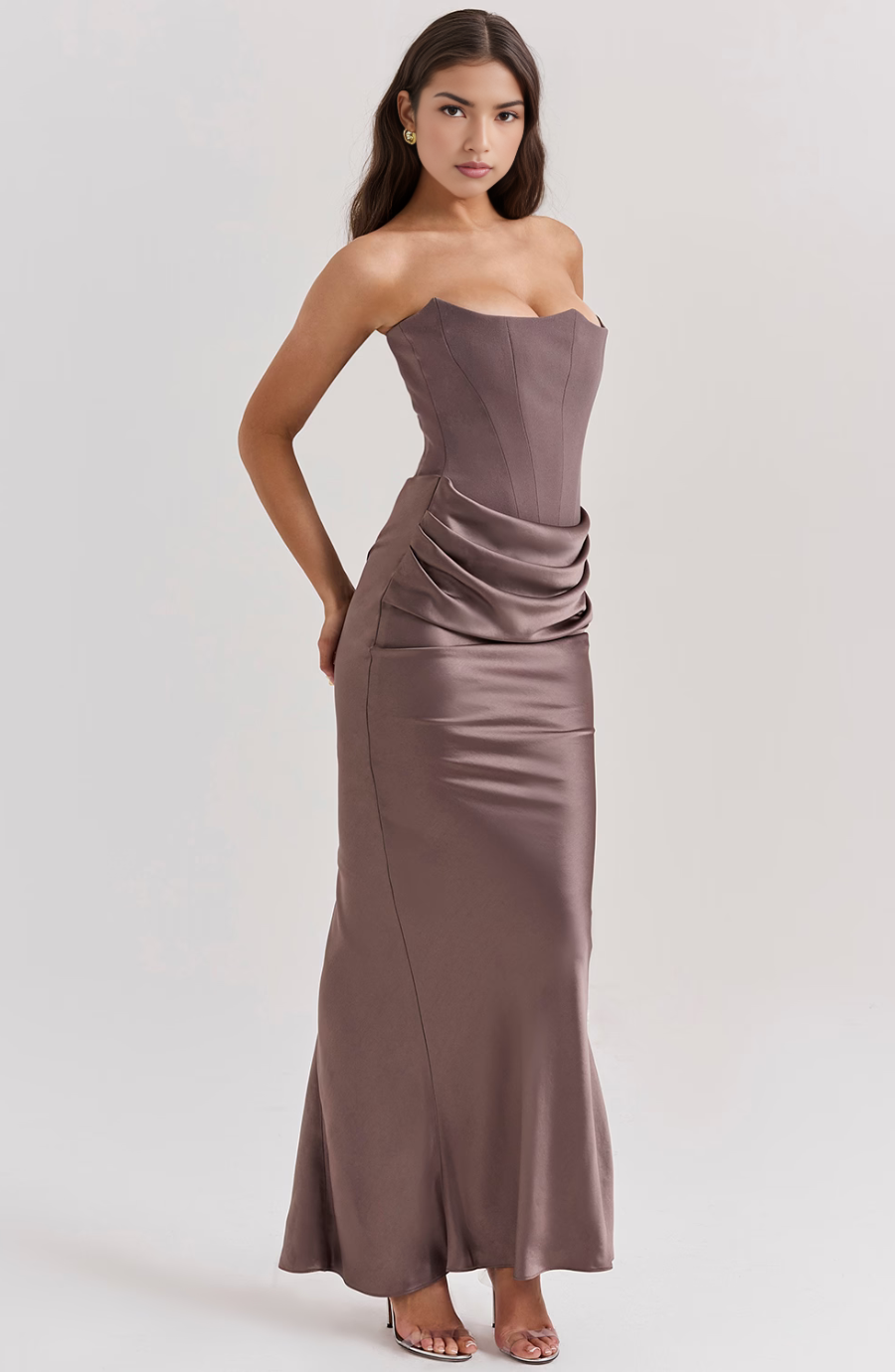 Mia Strapless Corset Maxi Dress 5