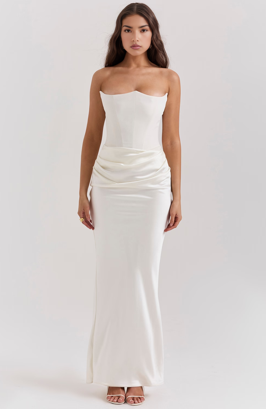 Mia Strapless Corset Maxi Dress 6