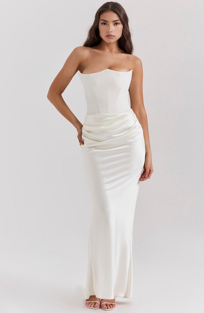 Mia Strapless Corset Maxi Dress 7