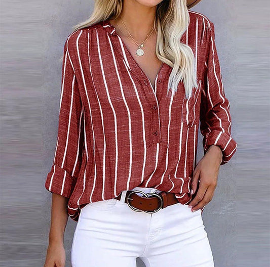 Mia | Relaxed Striped Summer Blouse with Airy Fit - Lumina 1