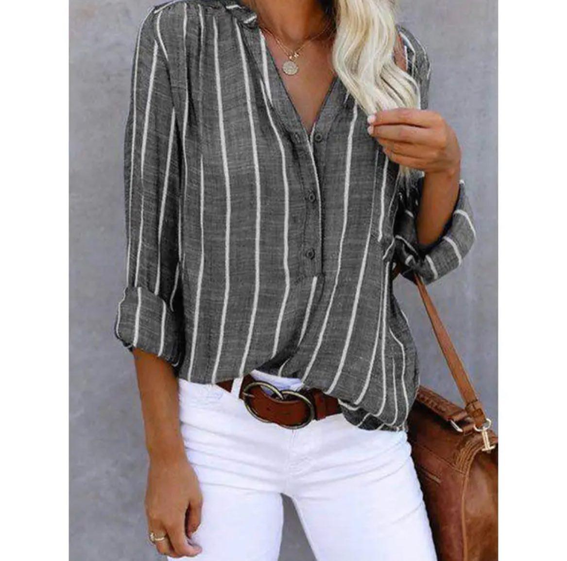 Mia | Relaxed Striped Summer Blouse with Airy Fit - Lumina 2