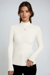 Mock Neck Long Sleeve Top 0