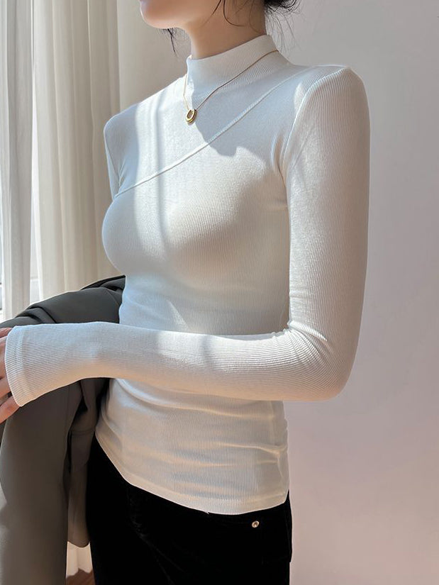 Mock Neck Long Sleeve Top 2