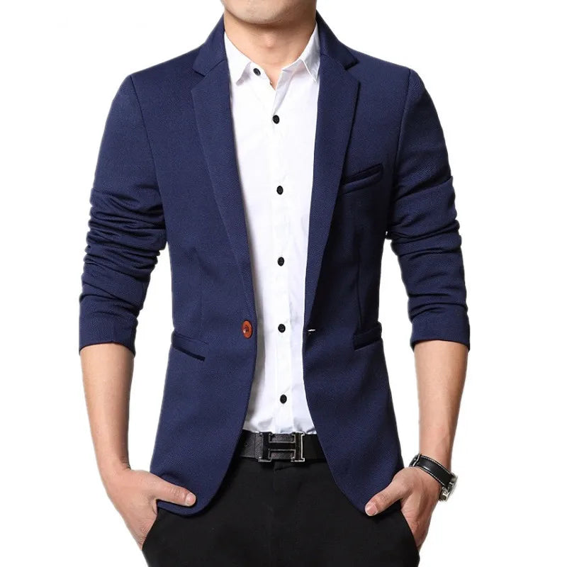 Modern Gentleman Men's Blazer – Tailored Slim Fit for Versatile Style 2
