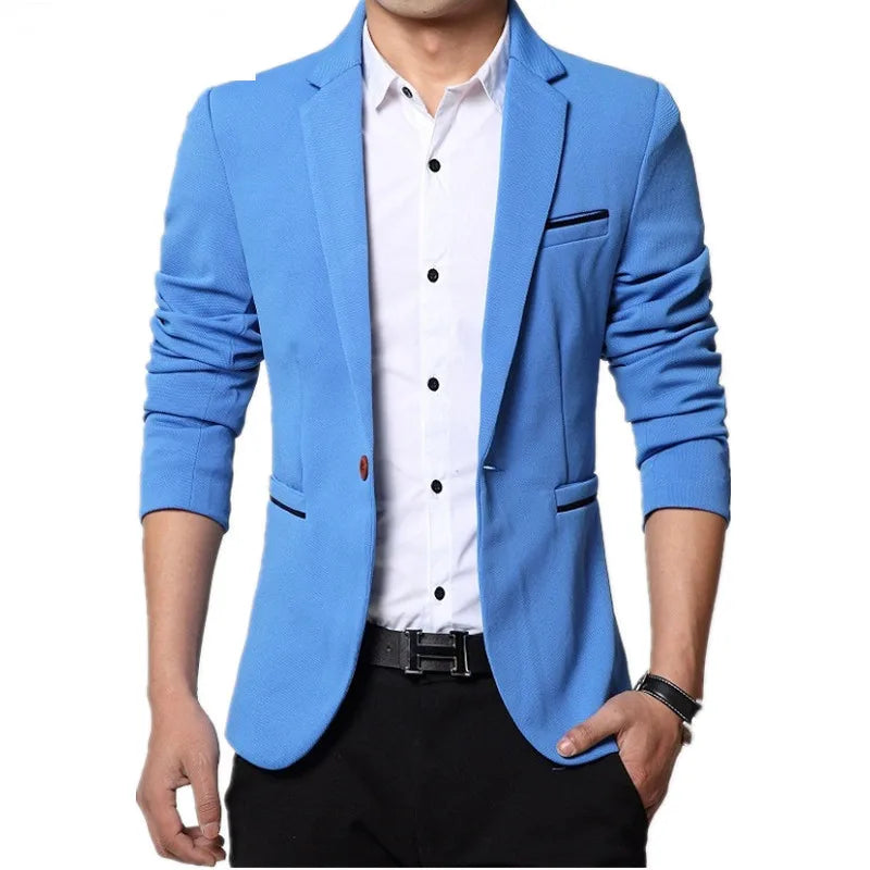 Modern Gentleman Men's Blazer – Tailored Slim Fit for Versatile Style 3