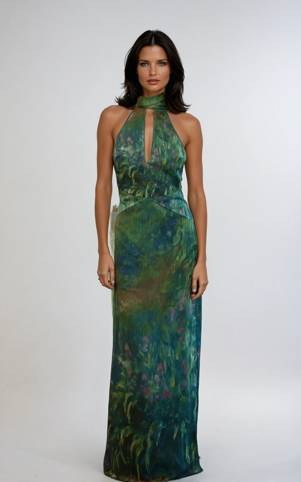 Monet Inspired Maxi Dress for Elegant Style