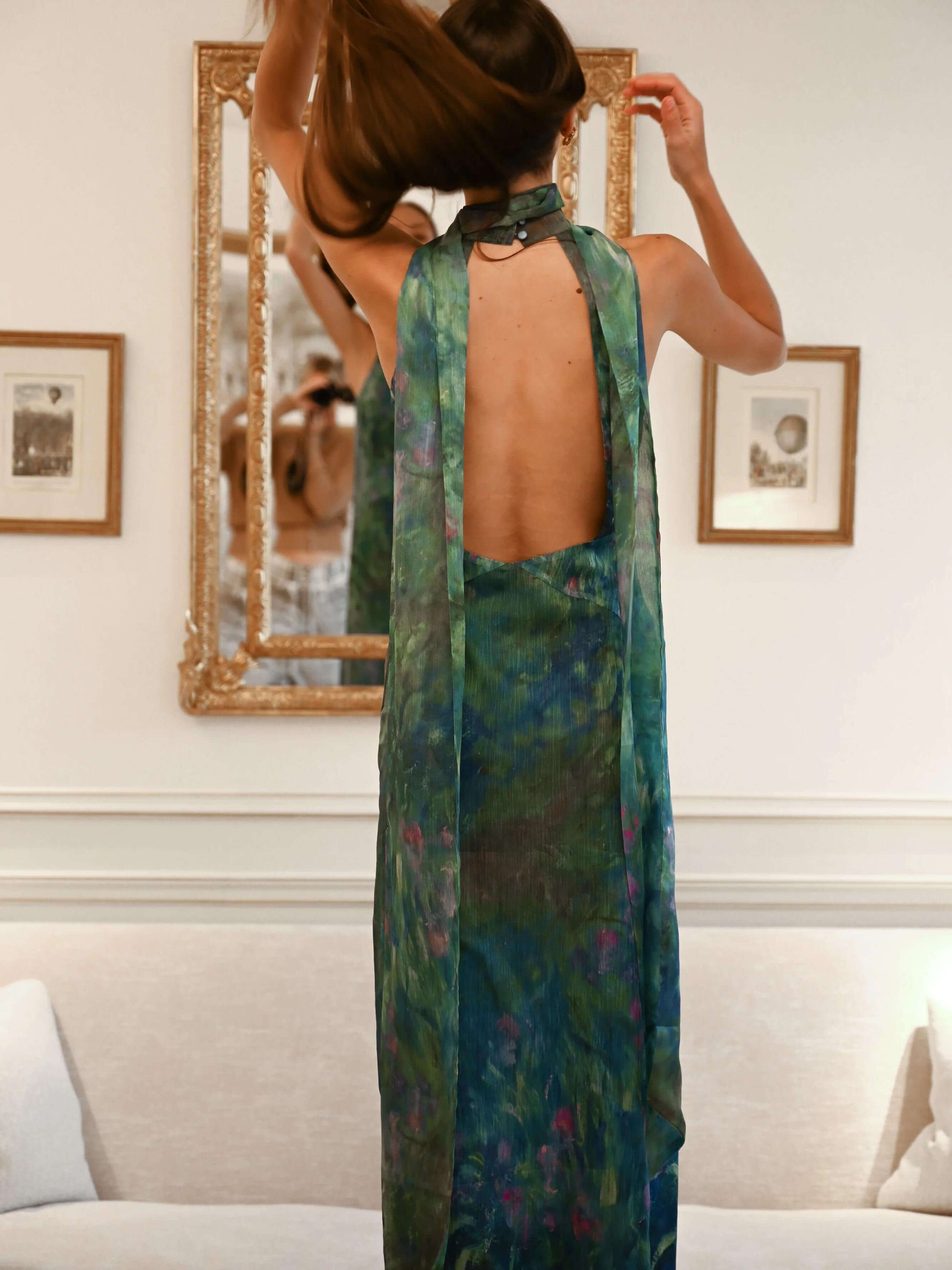 monet off the shoulder mixed media maxi dress Monet Inspired Maxi Dress for Elegant Style
