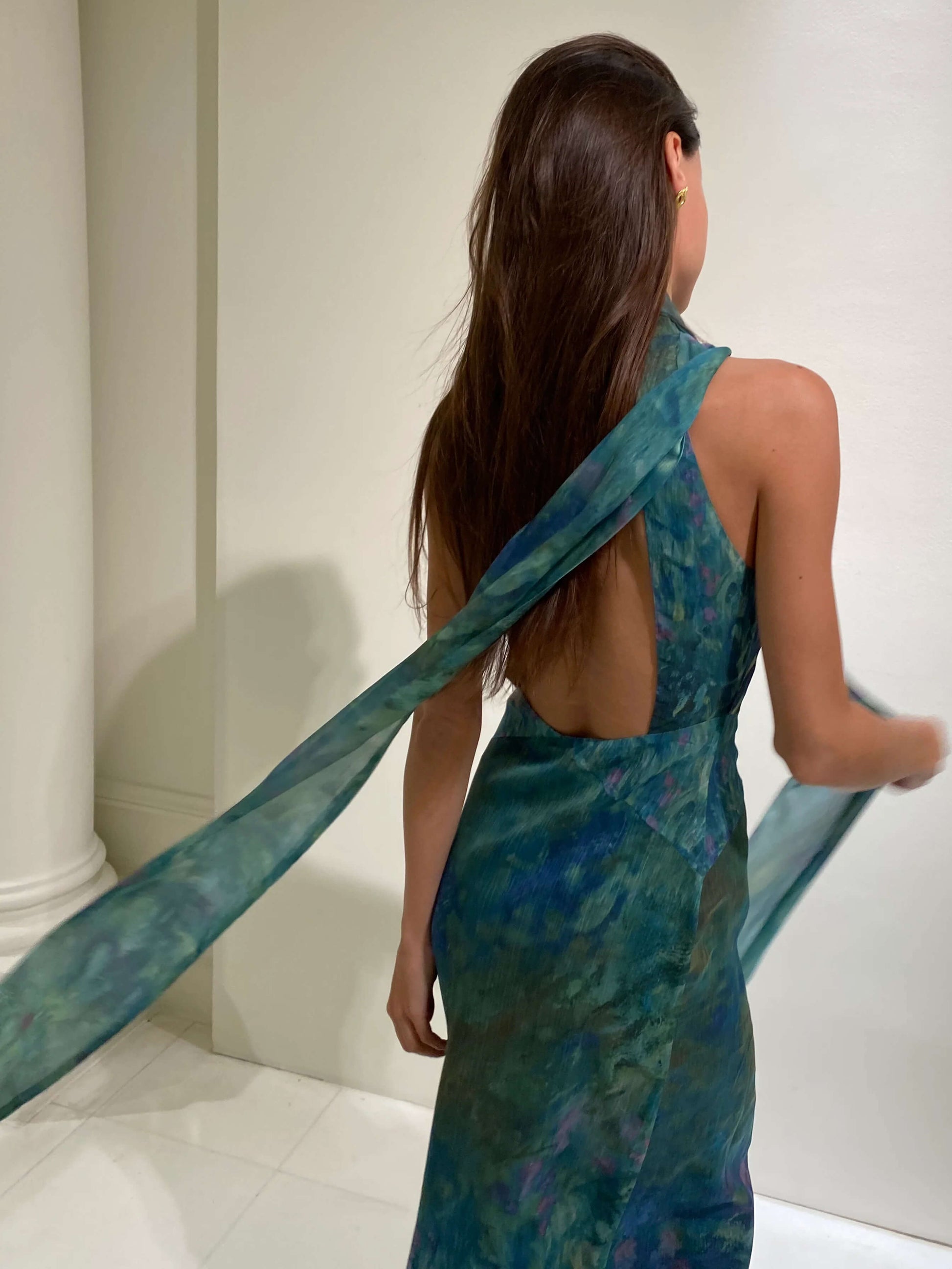 monet off the shoulder mixed media maxi dress Monet Inspired Maxi Dress for Elegant Style