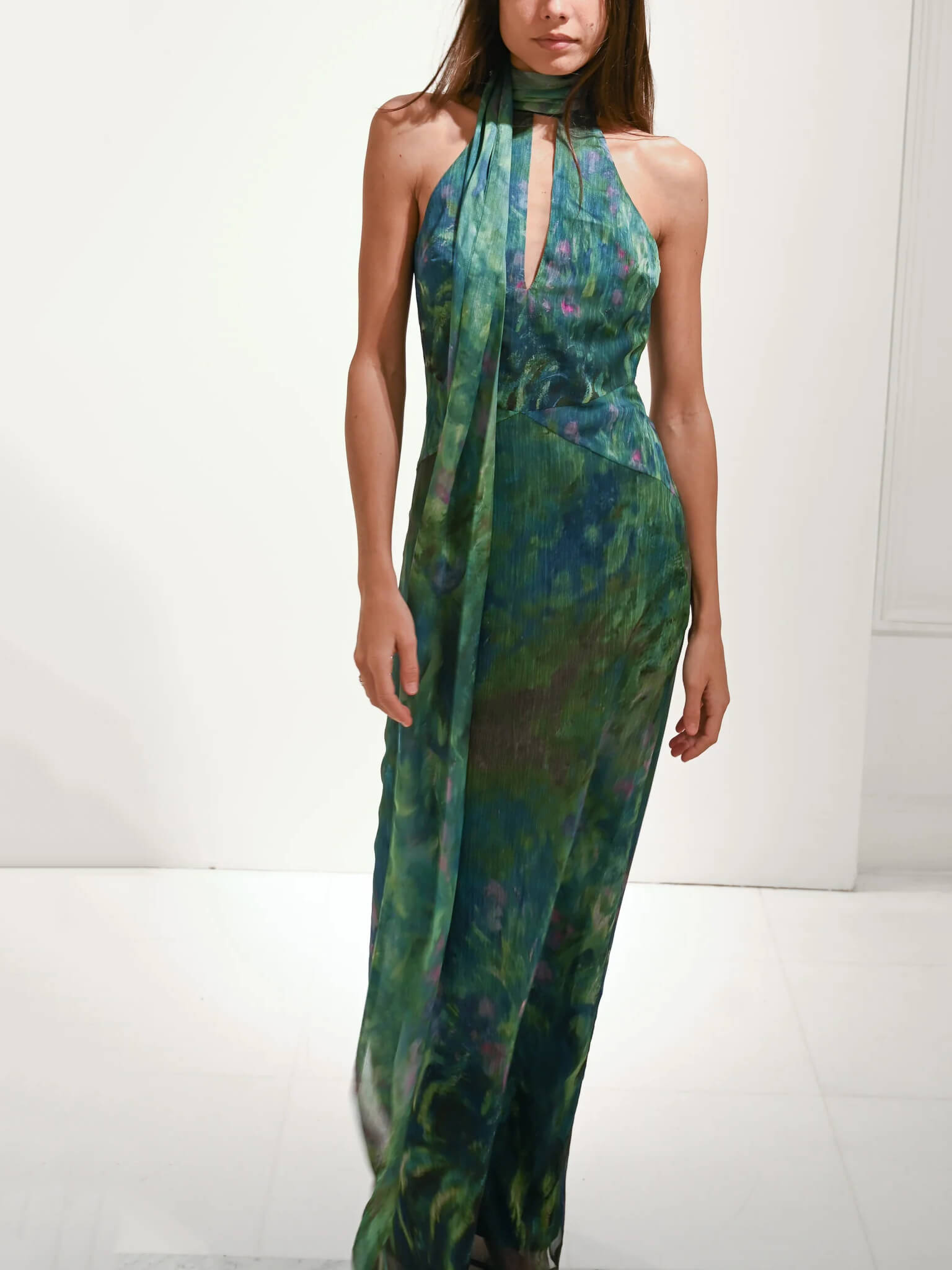 monet dress Monet Inspired Maxi Dress for Elegant Style