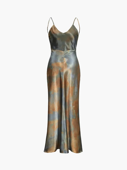Neptune White Satin Maxi Dress 3