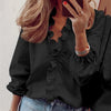 New European and American long sleeved ruffled shirt for women in spring and summer 7