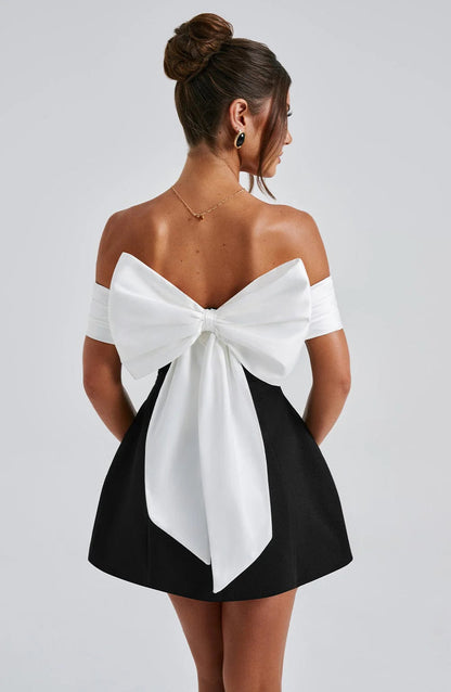 Noir Bloom Mini Dress 1