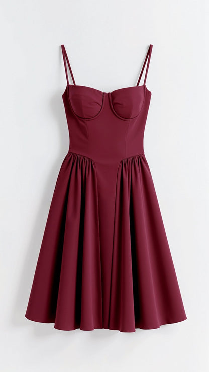 Odette Cute Corset Midi Dress 2