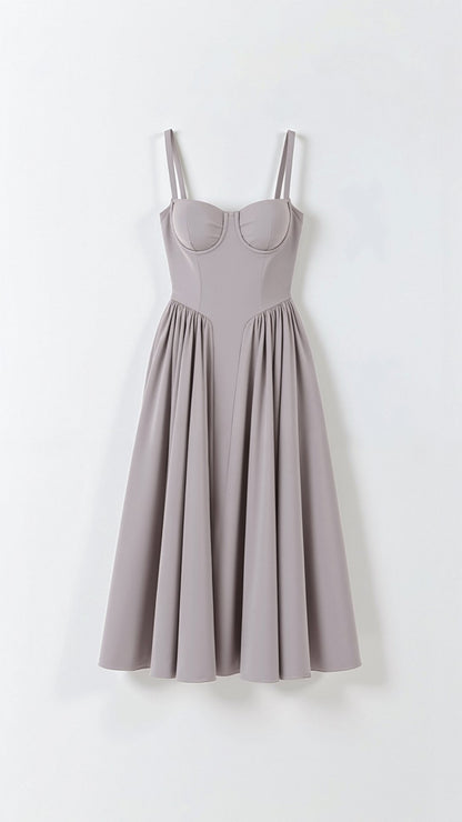 Odette Cute Corset Midi Dress 4